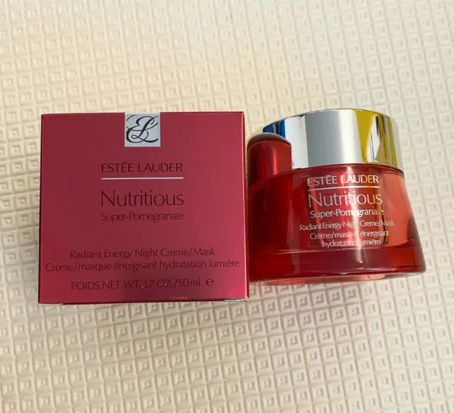 Estee Lauder Nutritious Super-Pomegranate Radiant Energy Night Crème and moisturizer bundle